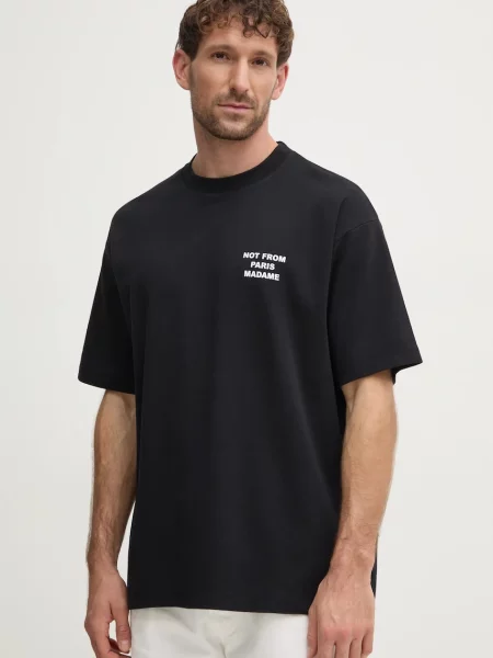 Tričko Drôle de Monsieur Le T-Shirt Slogan s potiskem černá