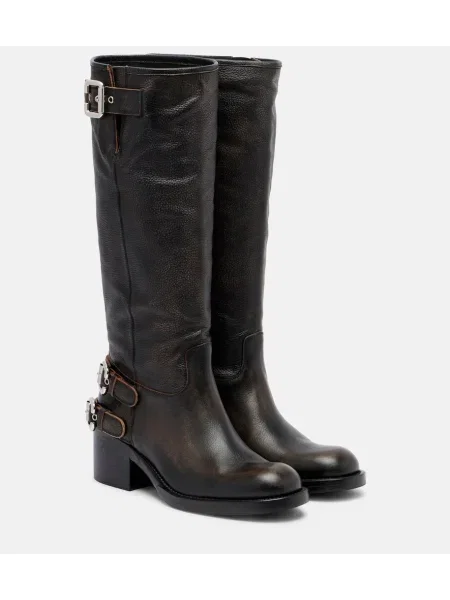 Cizme Chloé din piele negru