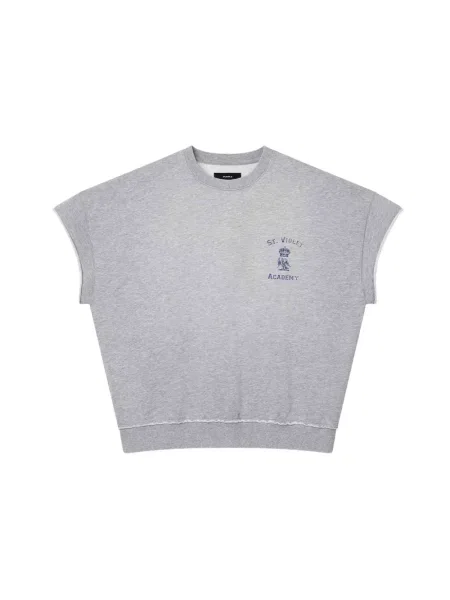 Tricou Purple Brand din fleece cu imagine gri