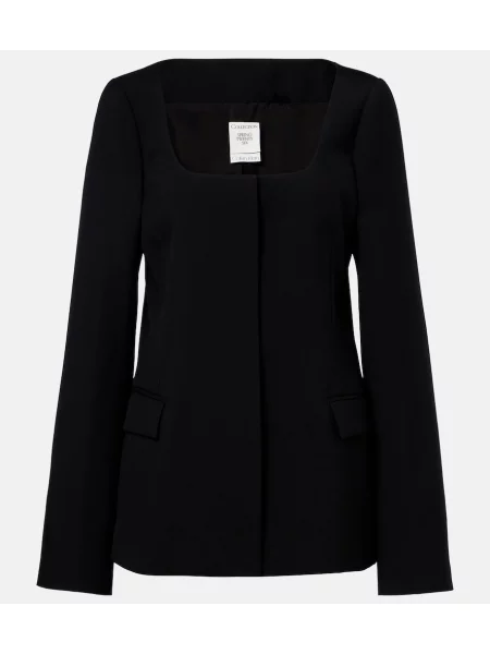 Geacă Calvin Klein Collection de lână negru
