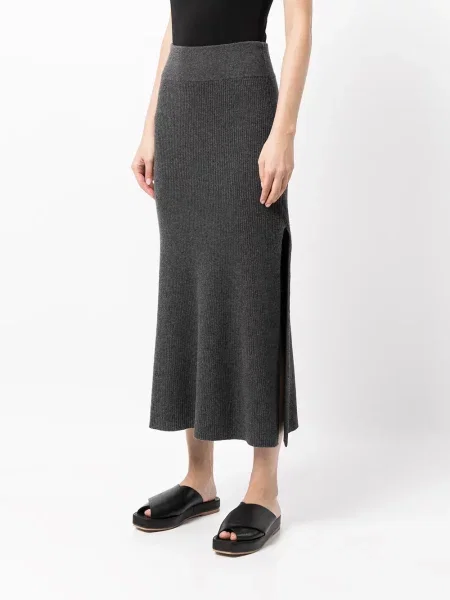 Kašmírové áčkové sukně Cashmere In Love šedé