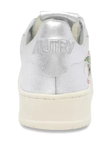 Sneakerși Autry cu model floral argintiu