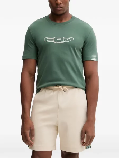 Tricou Ea7 Emporio Armani cu autograf verde
