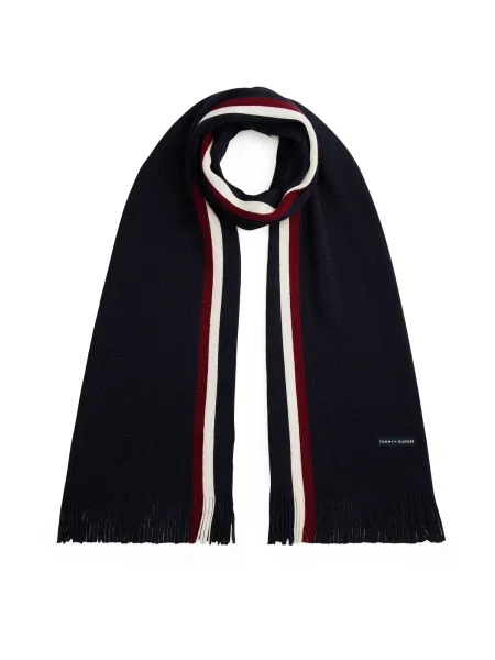 Tommy Hilfiger Șal Modern Heritage cu adaos de lână alb