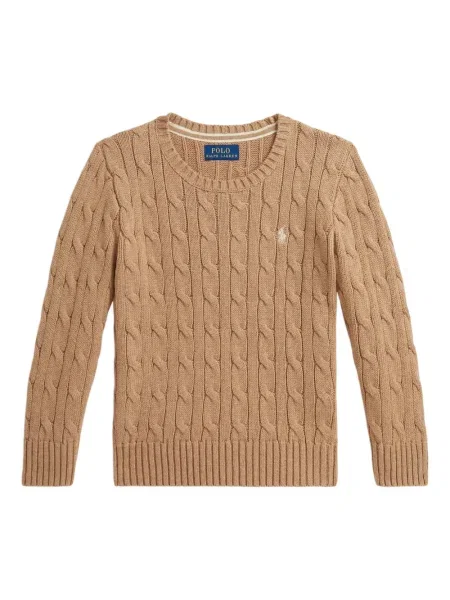 Sweter dziecięcy Polo Ralph Lauren brązowy