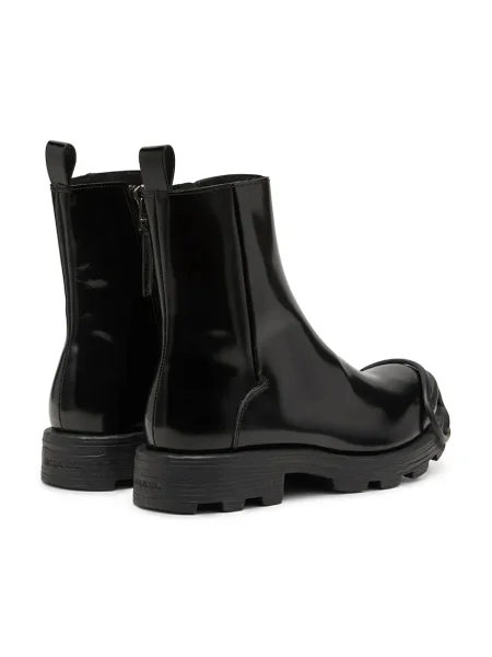 Diesel cizme de piele D-Hammer Bt Zip D negru