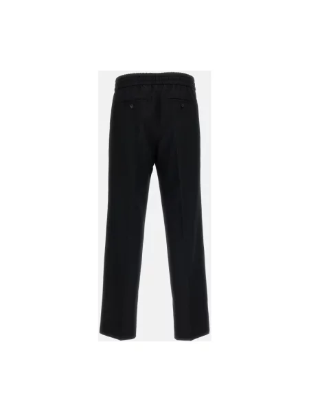 Drôle de Monsieur spodnie z dodatkiem wełny Pantalon Droit czarne