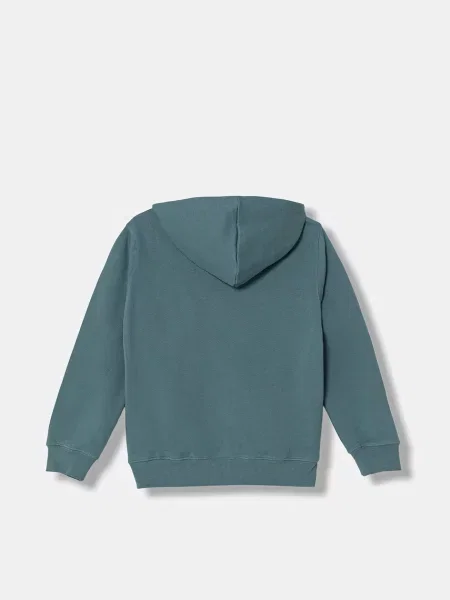 United Colors of Benetton mikina s kapucí dětská s bavlnou zelená