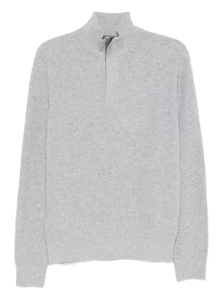 Žebrovaný svetr Canali šedý