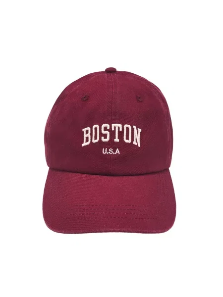Pull&Bear Șapcă BOSTON roșu cranberry alb