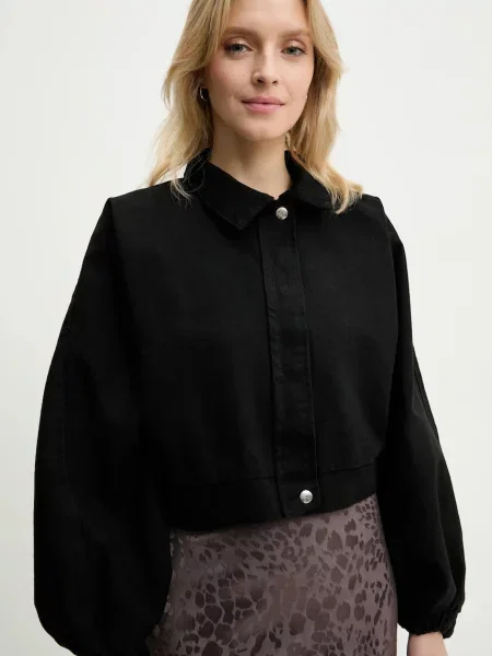 Дънково яке Answear Lab преходен модел черно