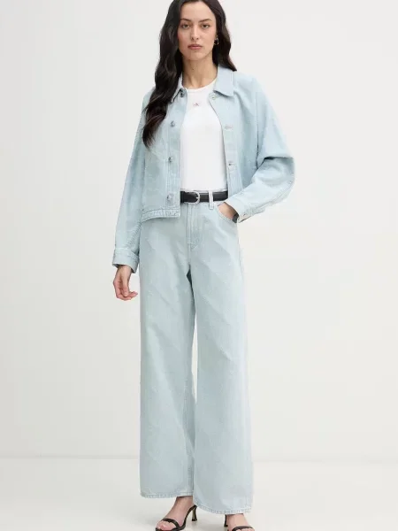 Calvin Klein Jeans denim jakna modra