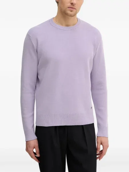 Pulover Sisley cu decolteu rotund violet