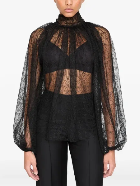 Cămașă Atu Body Couture din dantelă negru