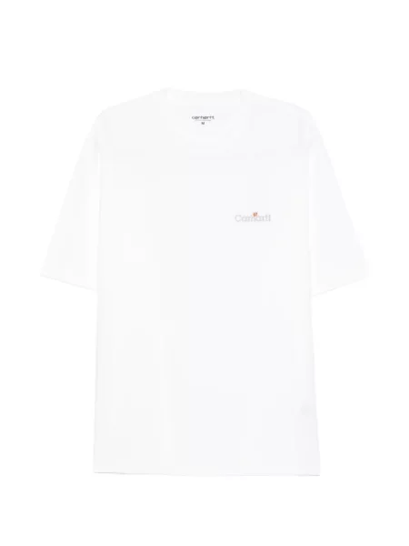 Tricou Carhartt Wip cu broderie alb