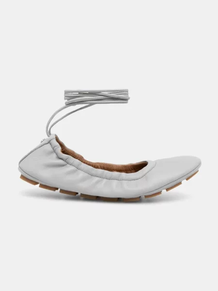 Кожаные балетки Boss серые