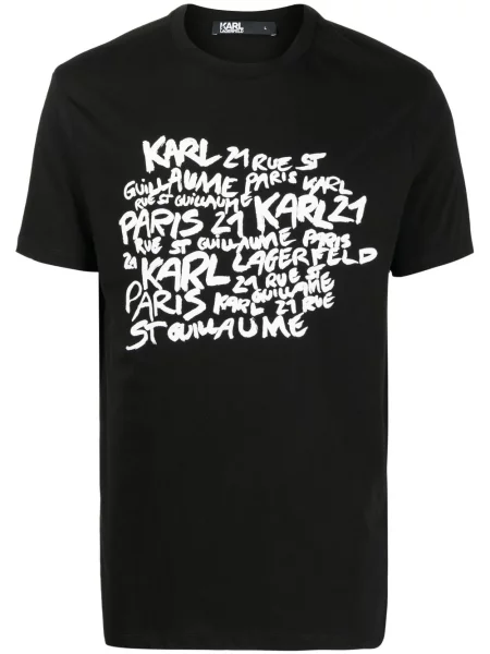 Tricou Karl Lagerfeld cu imagine negru