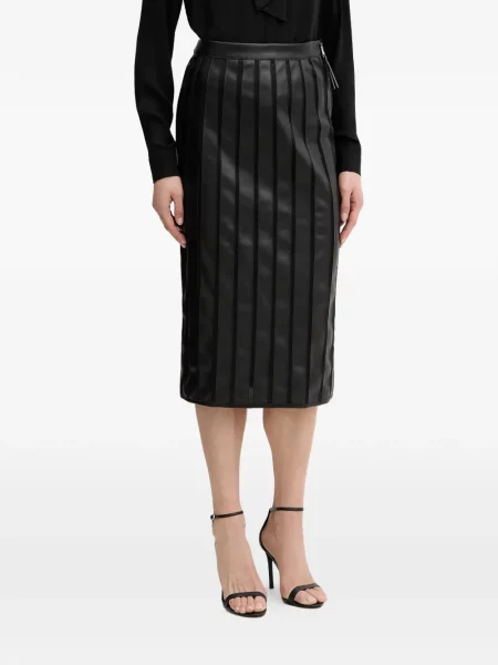 Teacă fustă tip creion Silvian Heach până la genunchi negru