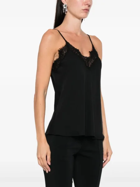 Top Nissa din dantelă negru