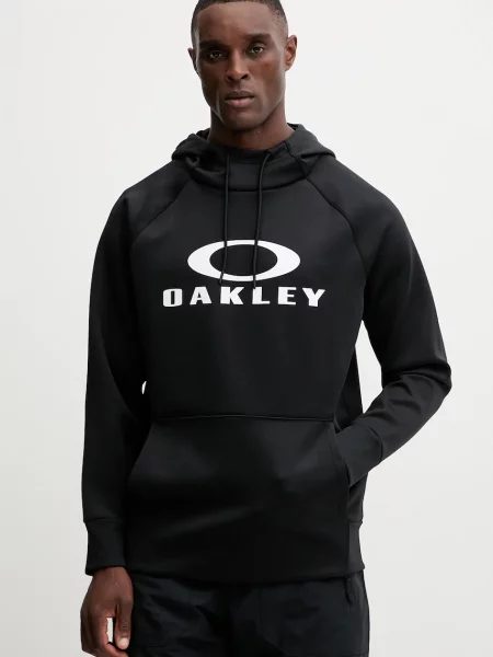 Sportska dukserica Oakley SIERRA s kapuljačom s tiskom crna