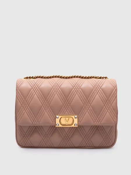 Сумка-месенджер з логотипом Valentino рожева