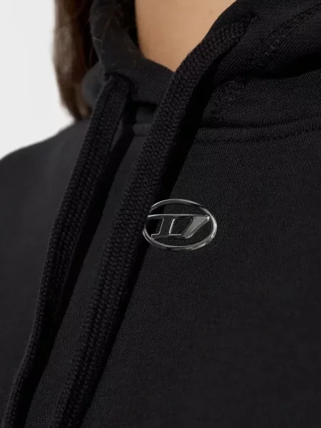 Худи Diesel с капюшоном черное