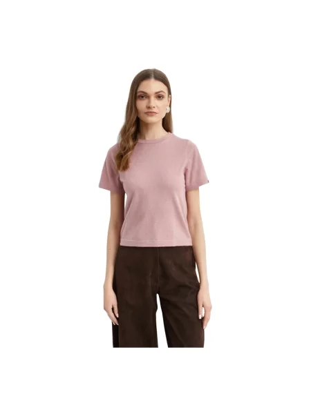 Koszulka Extreme Cashmere z kaszmiru różowa