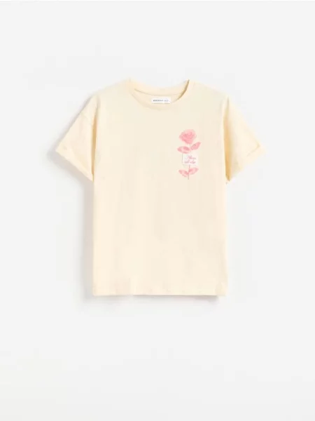 Reserved Tricou din cu imprimeu nude