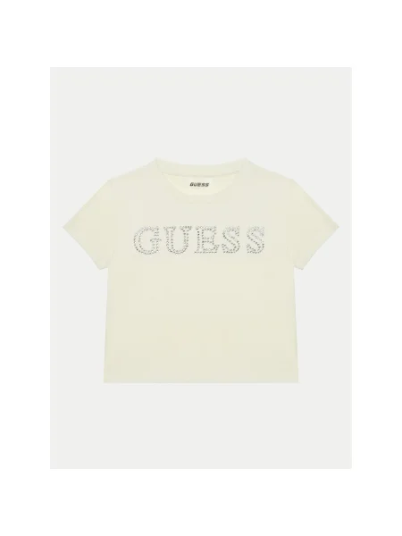 Guess Póló Ekru Regular Fit