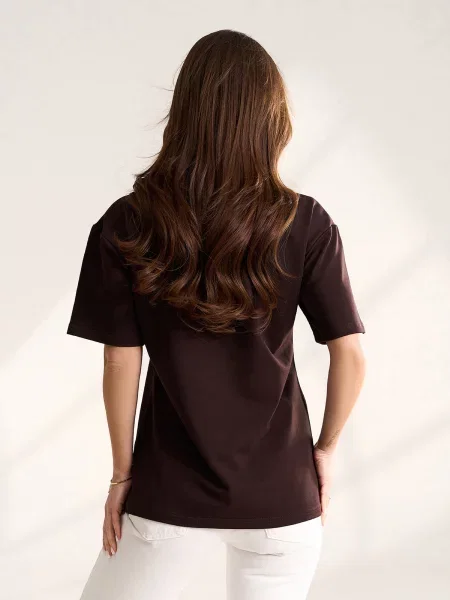 Футболка ISSA Plus темно-коричневий коричнева