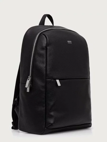 BOSS rucsac pentru bărbați cu imitație de piele Ray EVO_Backpack negru