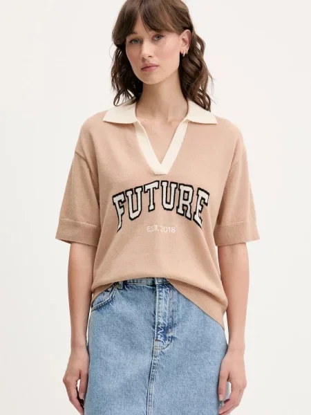 FROM FUTURE pulover de cașmir light bej