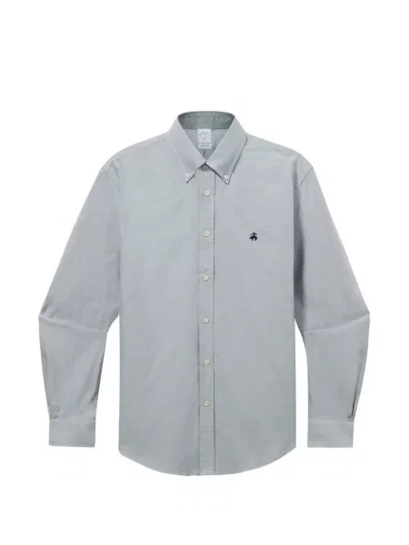 Cămașă Brooks Brothers din țesătură twill verde