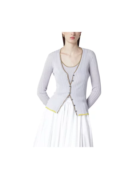 Kardigan Roberto Collina fioletowy