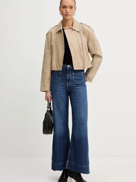 Шкіряна куртка BOSS Orange C Salace помаранчева