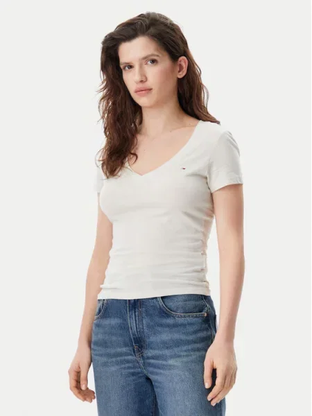 Majica Tommy Jeans bež