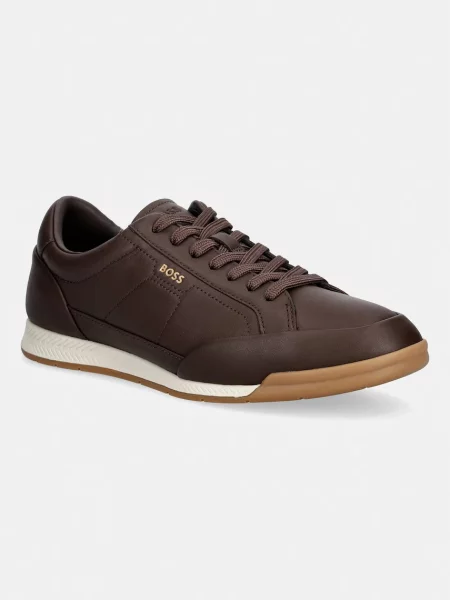 BOSS sneakers pentru bărbați din piele negru