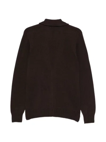 Cardigan Arovescio cu rever maro