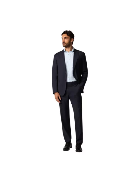 Garnitur Brooks Brothers wełniany w jodełkę niebieski