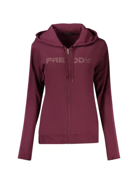 Hanorac cu glugă Freddy cu autograf violet