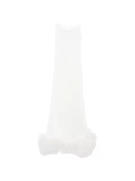 Sukienka midi Oséree w piórka biała