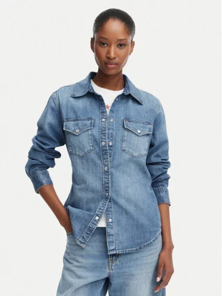 Tommy Jeans cămașă de blugi albastru