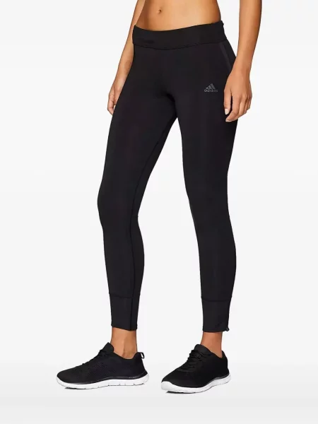 Leggings Adidas cu șireturi din dantelă cu talie înaltă albastru