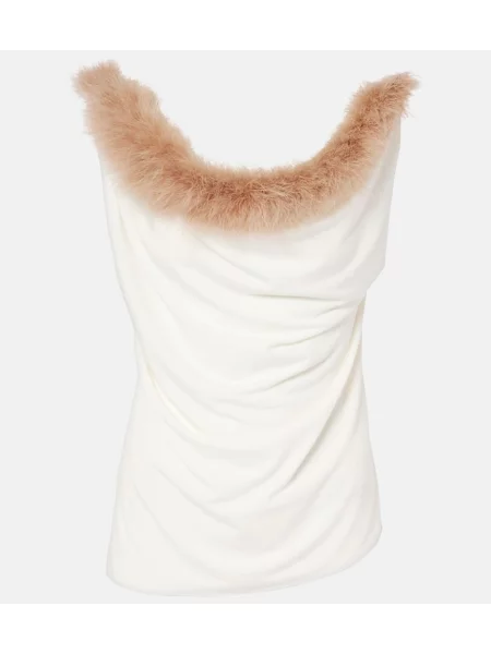 Top Coperni z dżerseju biały