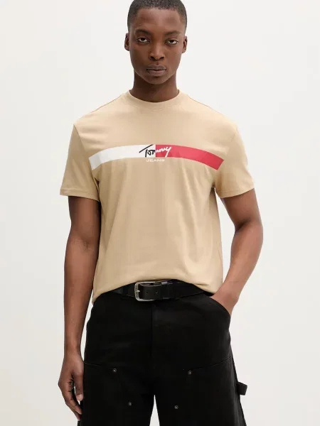 Tommy Jeans t-shirt beżowa