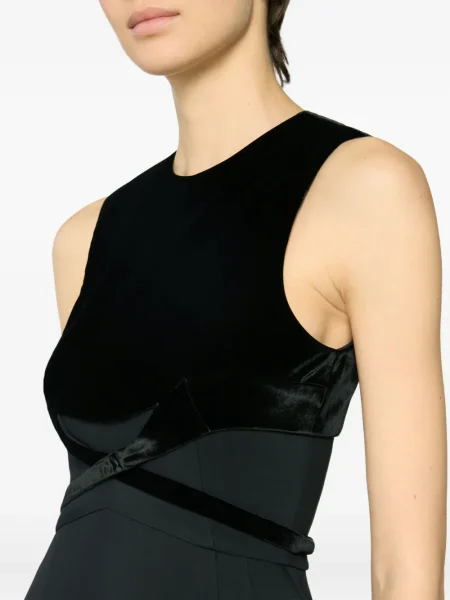 Rochie mini Genny de catifea de costum negru