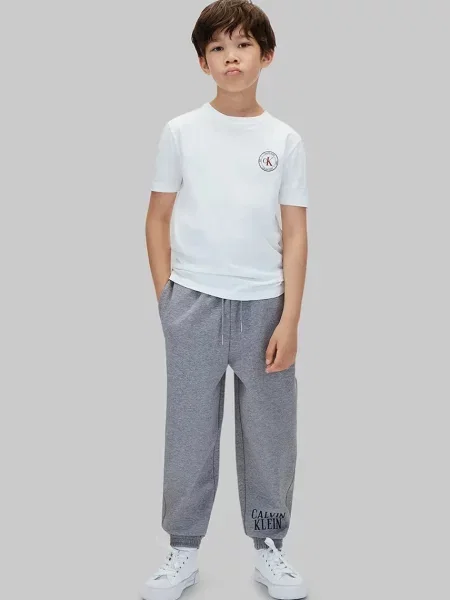 Calvin Klein Jeans спортен панталон за деца с сиво