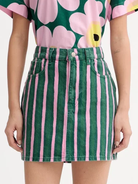Marimekko fustă în formă de A din verde