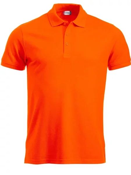 Clique Polo Manhattan w mieszance visibility orange pomarańczowa