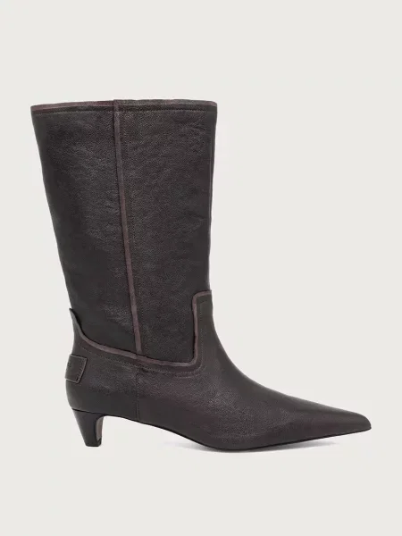 Шкіряні черевики Allsaints на низьких підборах